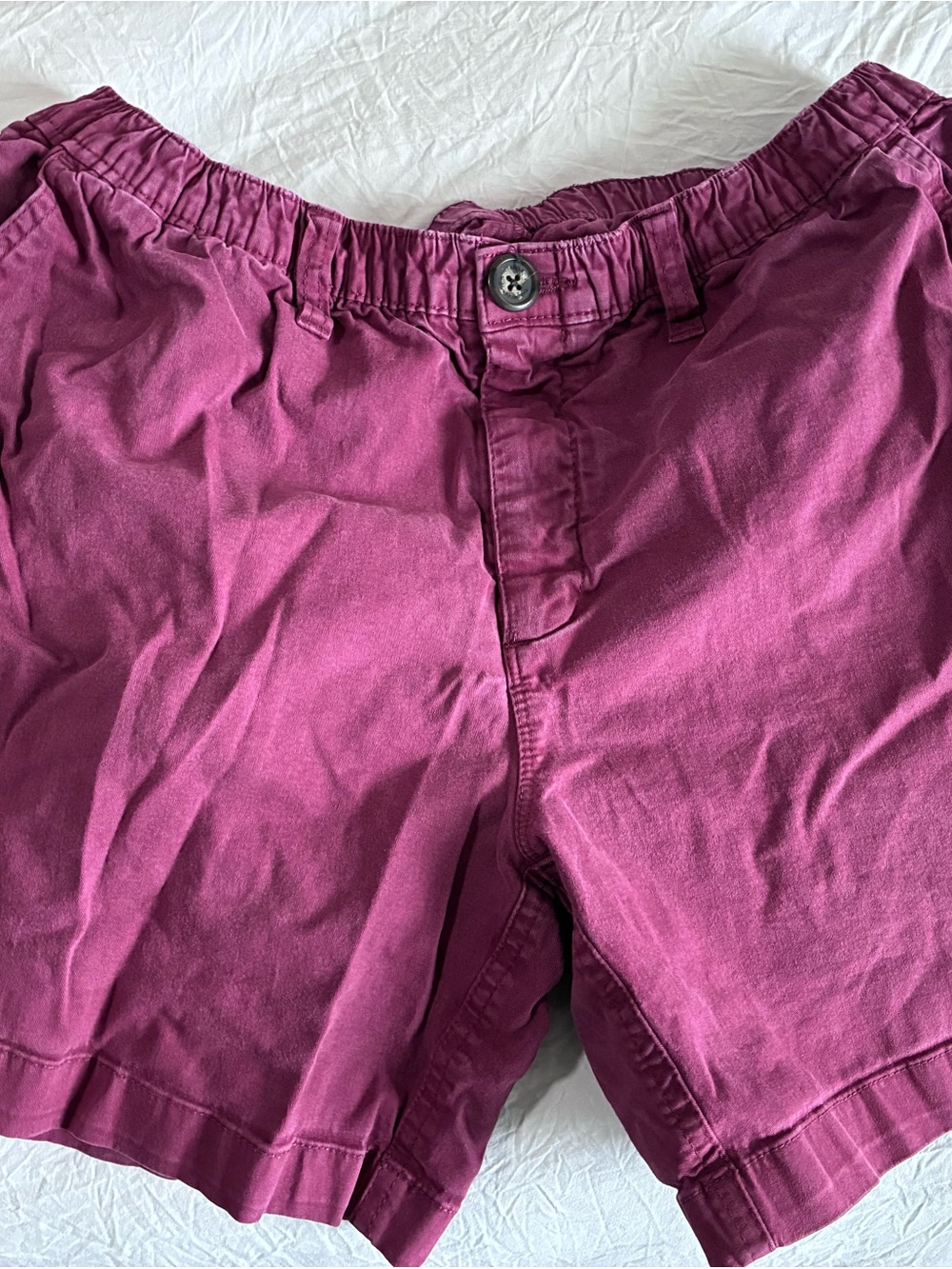 chubbies Plum Flat-Front Elastic Waist Shorts